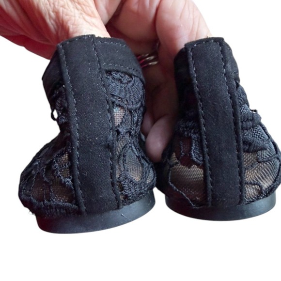 Seychelles Black Lace Mesh Ballet Flats Memory Foam Womens Size 9.5 M - Picture 4 of 8